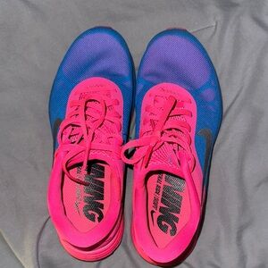 Nike Pink and Blue Athletic Shoes with Breathable Mesh